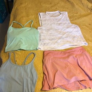 Lululemon Tanks and skirt